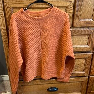A New Day Quilted Sweatshirt - Orange